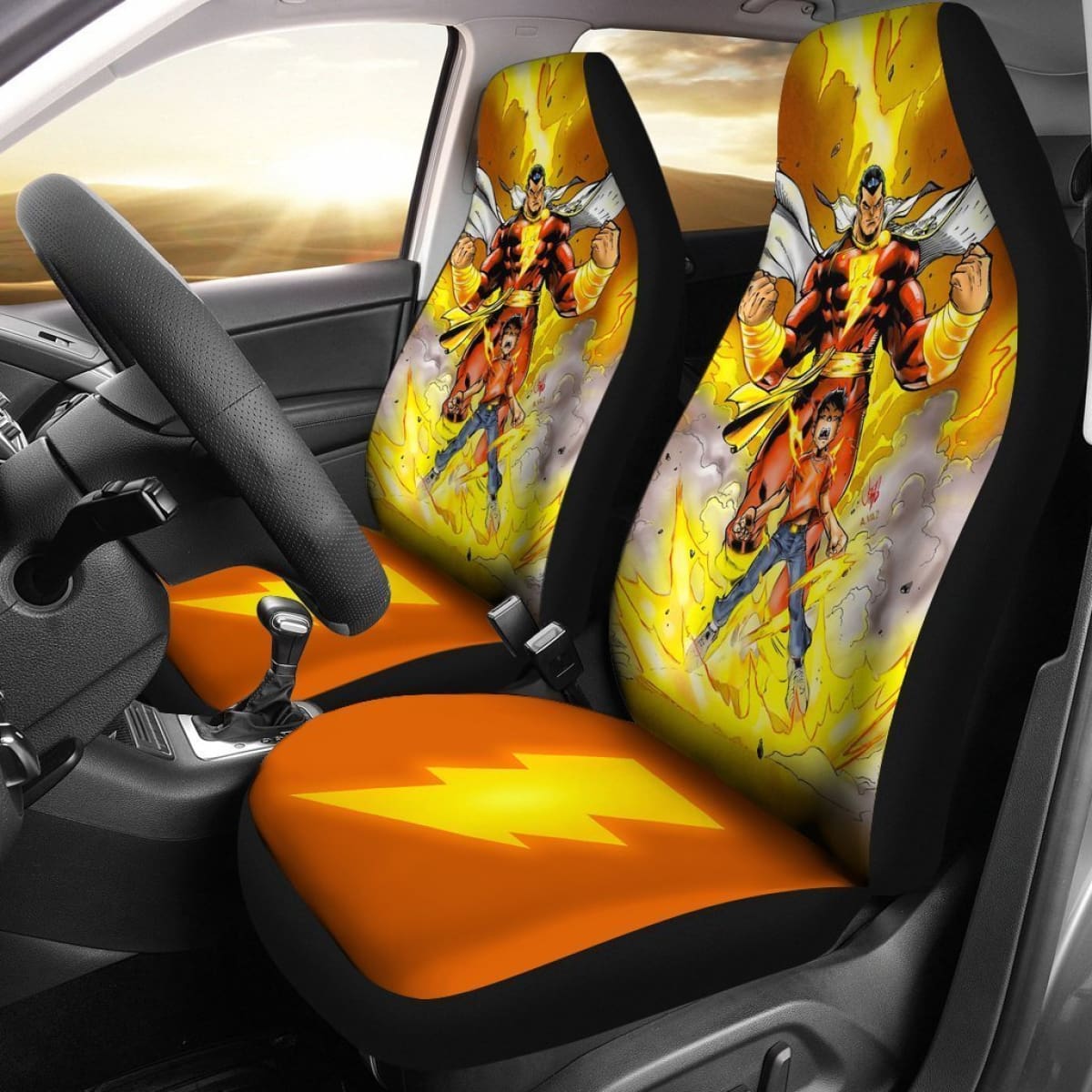 Billy Batson & Captain Shazam Dc Comics Car Seat Covers Lt03 Universal Fit 225721