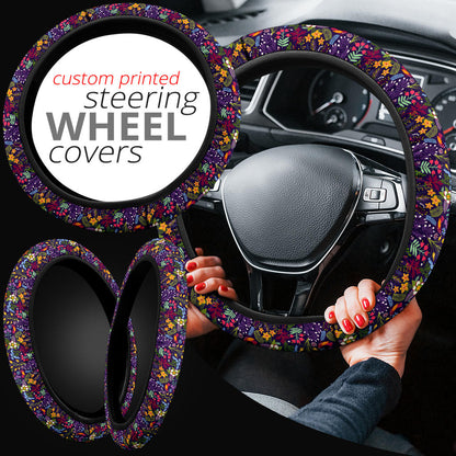 Birds Flower Forest Premium Car Steering Wheel Cover