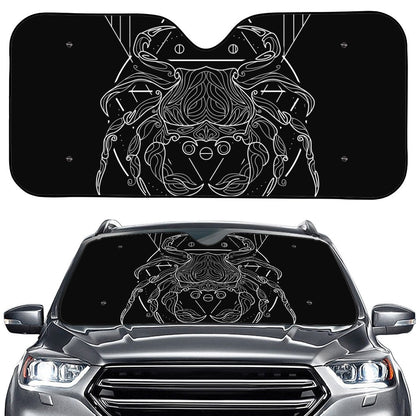 Black And White Cancer Sign Print Car Windshield Sun Shade