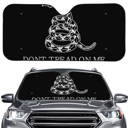 Black And White Gadsden Flag Print Car Windshield Sun Shade