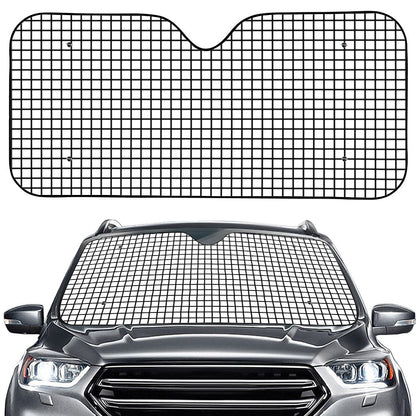 Black And White Windowpane Pattern Print Car Windshield Sun Shade