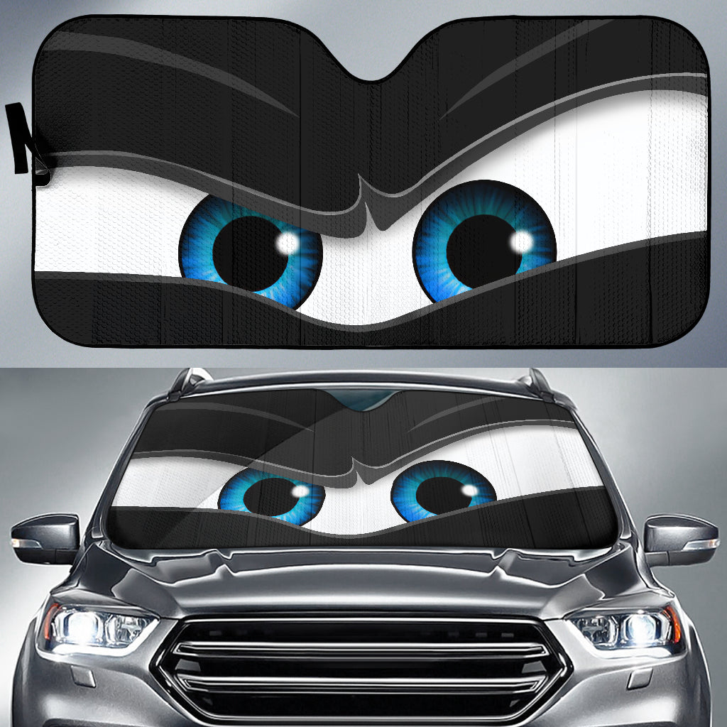 Black Angry Eyes Car Auto Sun Shades