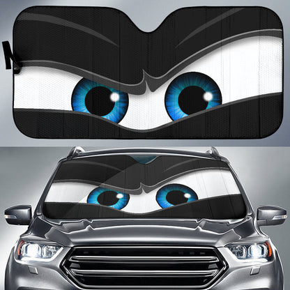 Black Angry Eyes Car Auto Sun Shades