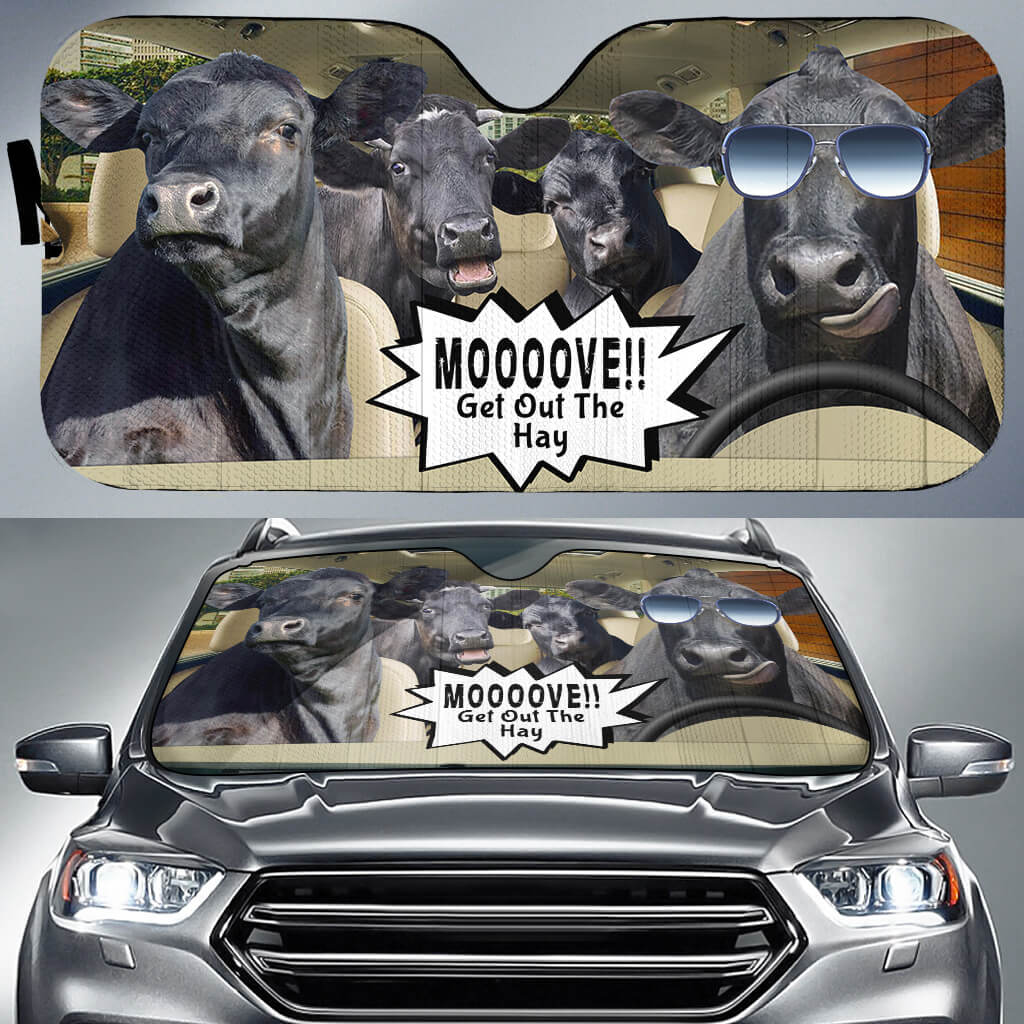 Black Angus Funny Quote Car All Over Printed 3D Sun Shade