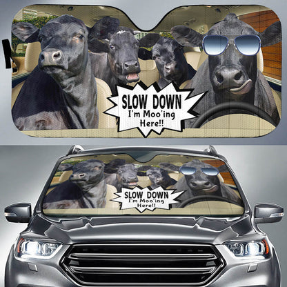 Black Angus Funny Quote Car All Over Printed 3D Sun Shade