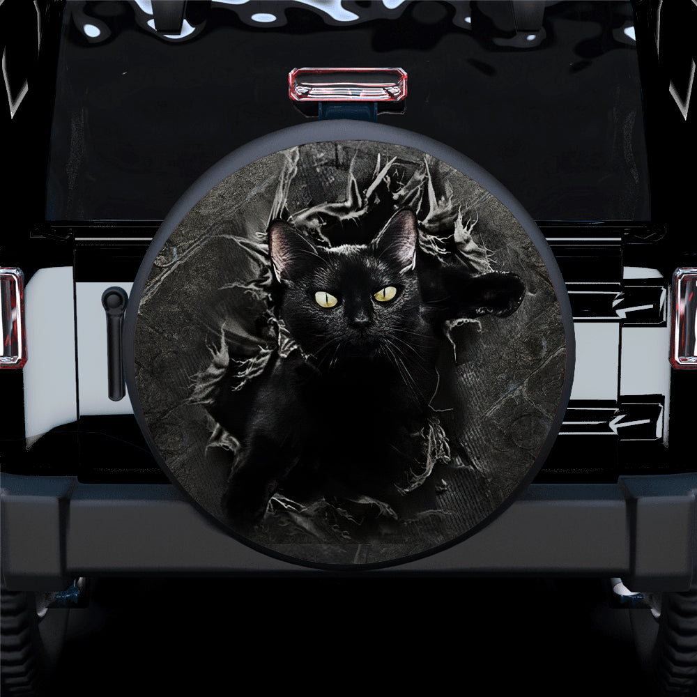 Black Cat Car Spare Tire Cover