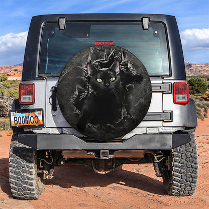 Black Cat Car Spare Tire Cover