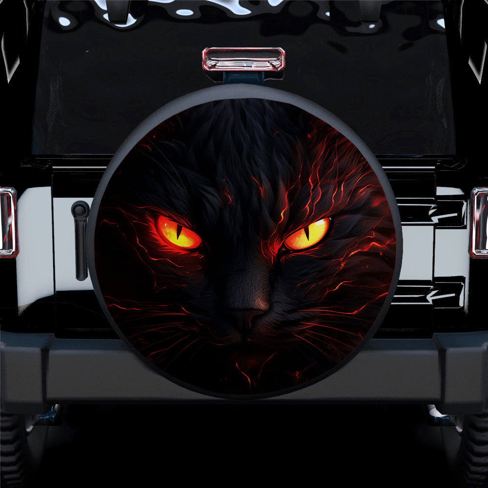 Black Cat Eyes Car Spare Tire Cover