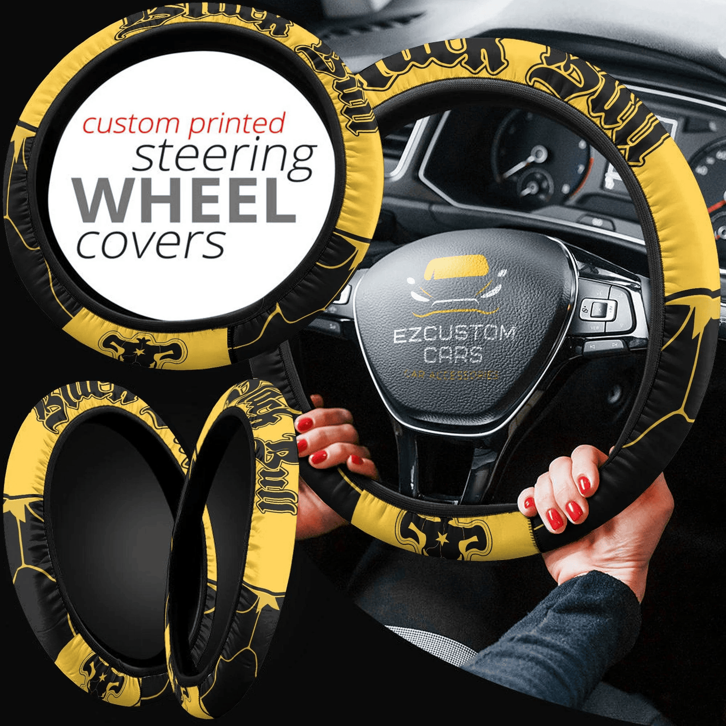 Black Clover Black Bull Anime Steering Wheel Cover