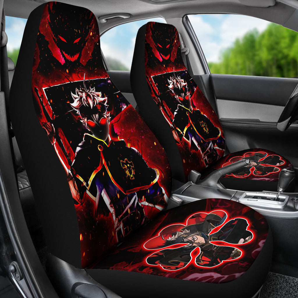 Black Clover Car Seat Covers Asta Black Clover Car Accessories Fan Gift Ci122104