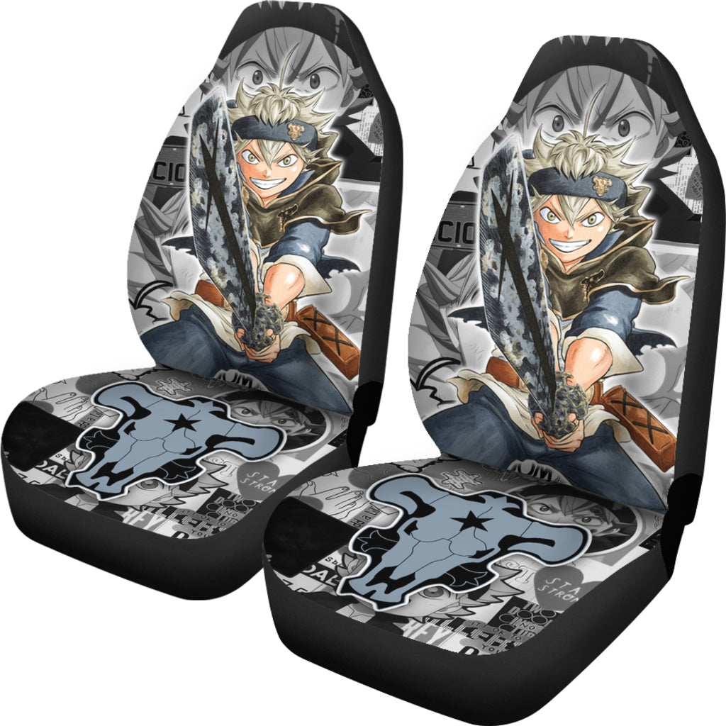 Black Clover Car Seat Covers Asta Black Clover Car Accessories Fan Gift Ci122204