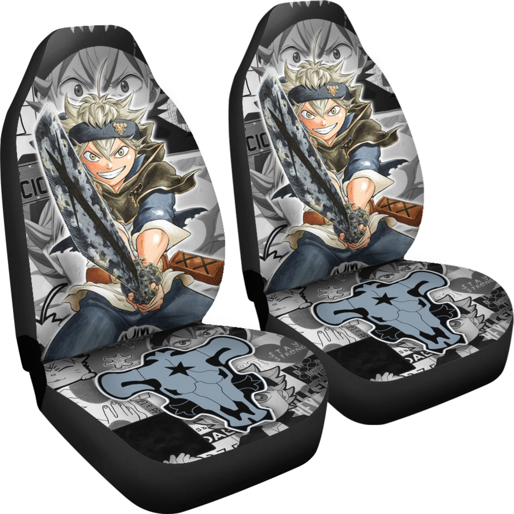 Black Clover Car Seat Covers Asta Black Clover Car Accessories Fan Gift Ci122204