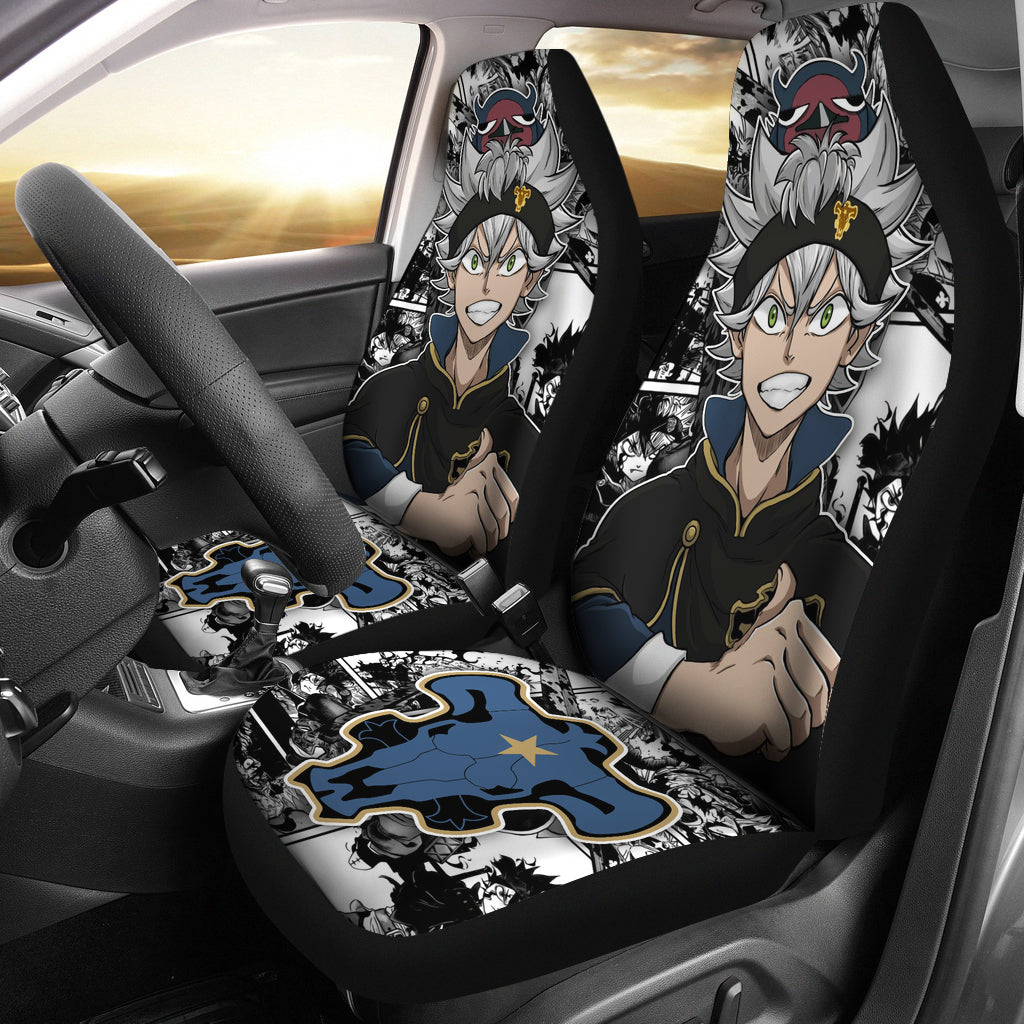 Black Clover Car Seat Covers Asta Black Clover Car Accessories Fan Gift Ci122205