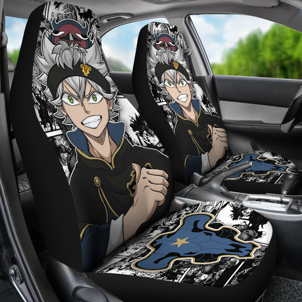 Black Clover Car Seat Covers Asta Black Clover Car Accessories Fan Gift Ci122205