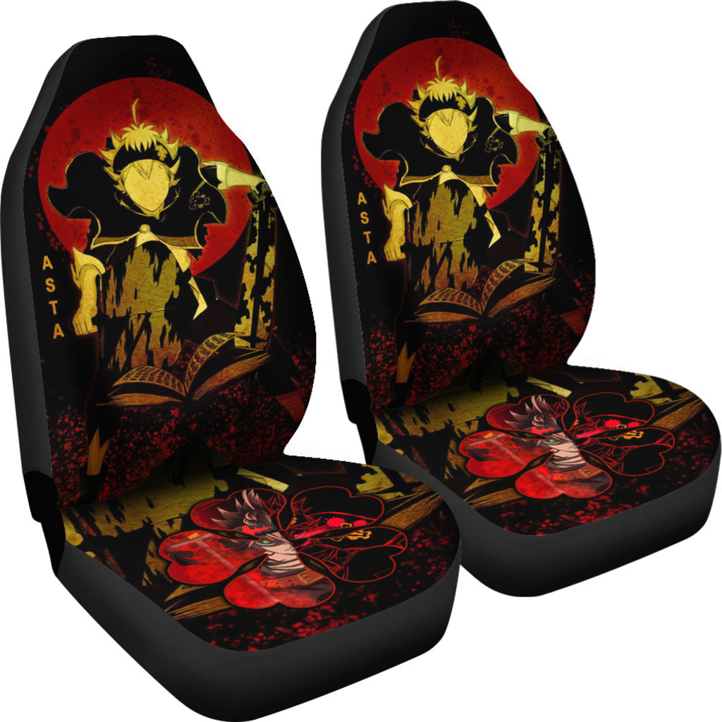 Black Clover Car Seat Covers Asta Black Clover Car Accessories Fan Gift Ci122203
