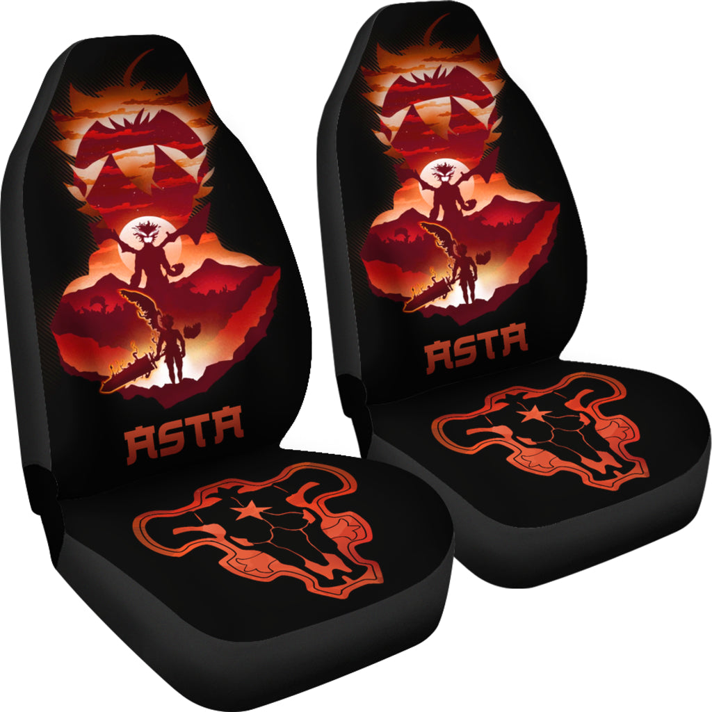 Black Clover Car Seat Covers Asta Black Clover Car Accessories Fan Gift Ci122202
