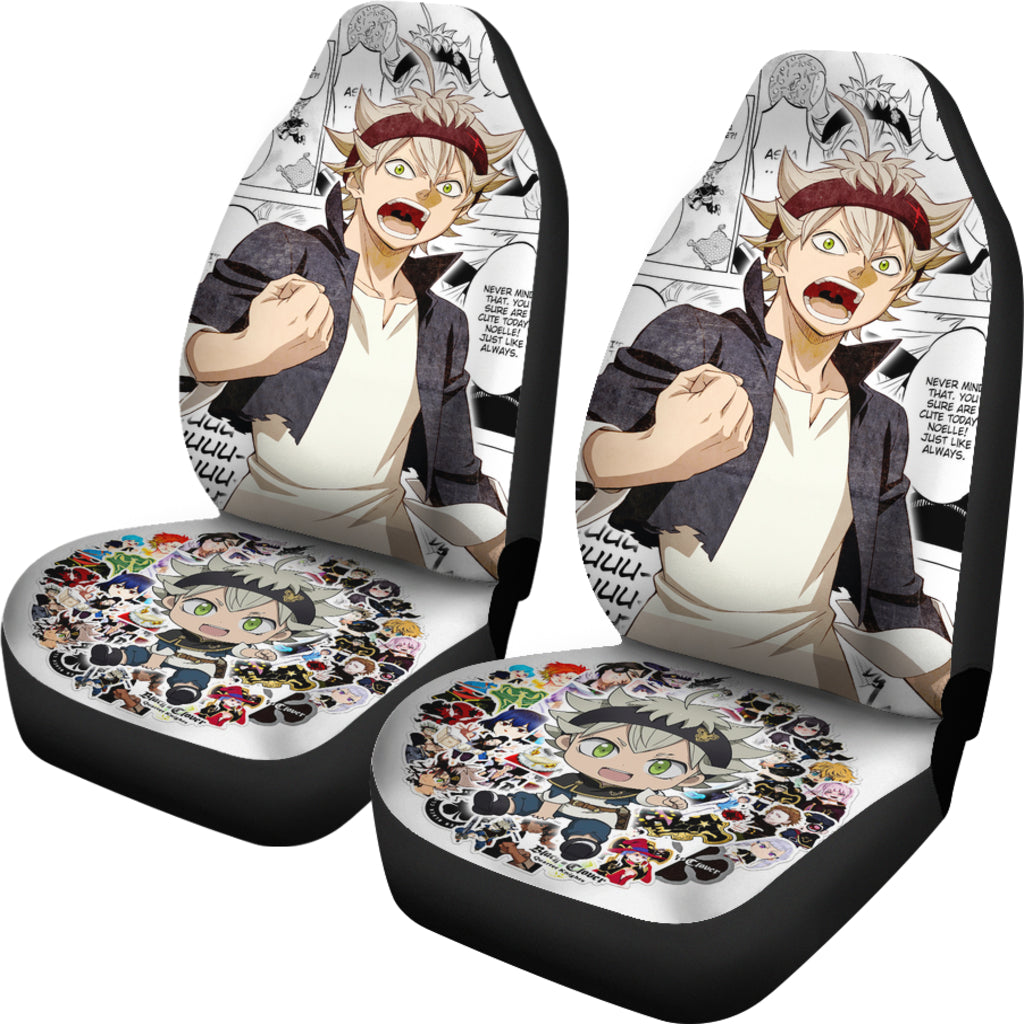 Black Clover Car Seat Covers Asta Black Clover Car Accessories Fan Gift Ci122201