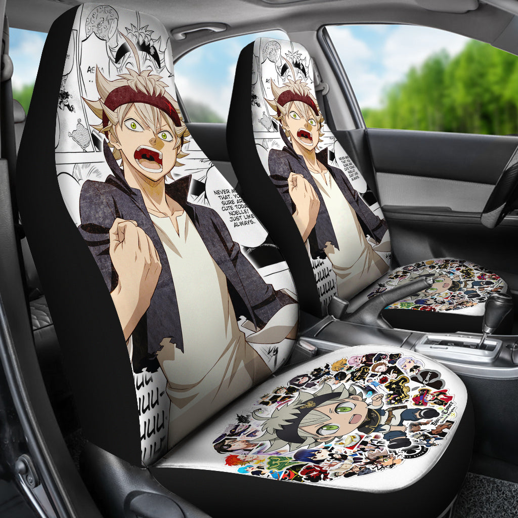 Black Clover Car Seat Covers Asta Black Clover Car Accessories Fan Gift Ci122201