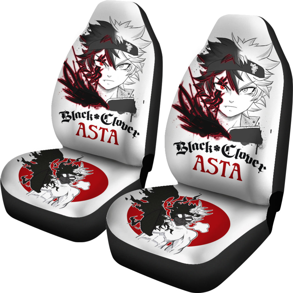 Black Clover Car Seat Covers Asta Black Clover Car Accessories Fan Gift Ci122105