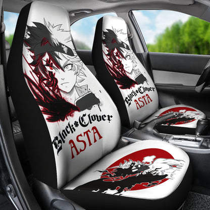 Black Clover Car Seat Covers Asta Black Clover Car Accessories Fan Gift Ci122105