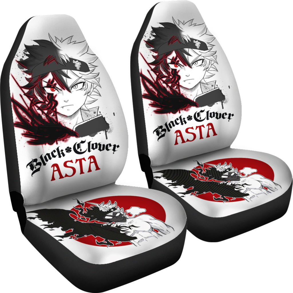 Black Clover Car Seat Covers Asta Black Clover Car Accessories Fan Gift Ci122105