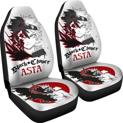 Black Clover Car Seat Covers Asta Black Clover Car Accessories Fan Gift Ci122105