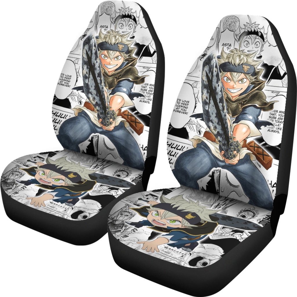 Black Clover Car Seat Covers Asta Black Clover Car Accessories Fan Gift Ci122103