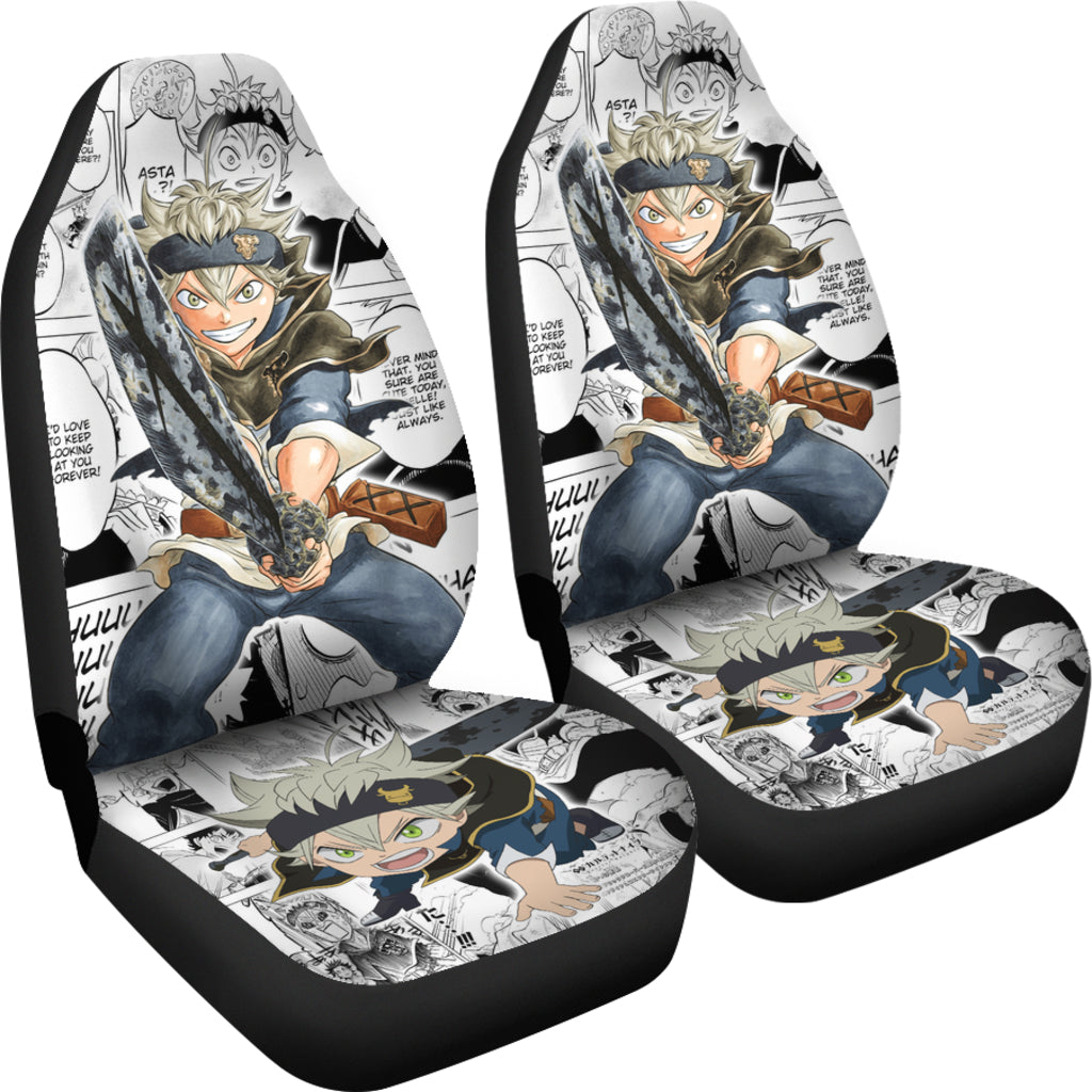 Black Clover Car Seat Covers Asta Black Clover Car Accessories Fan Gift Ci122103