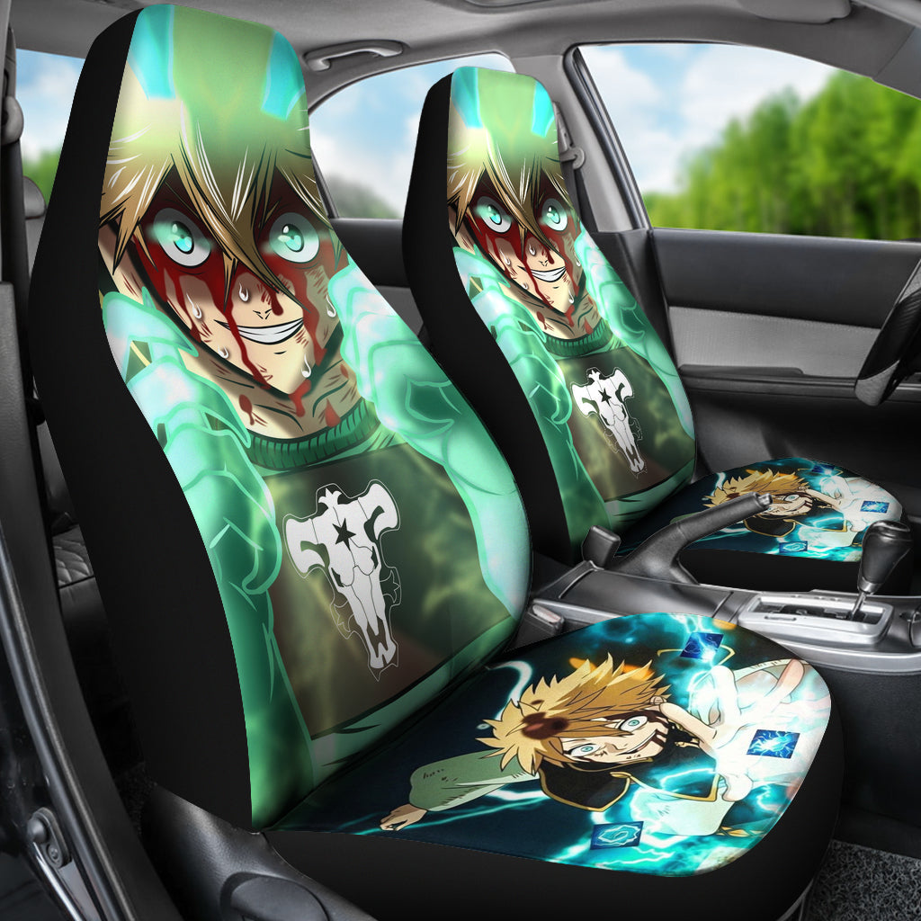Black Clover Car Seat Covers Luck Voltia Black Clover Car Accessories Fan Gift Ci122002
