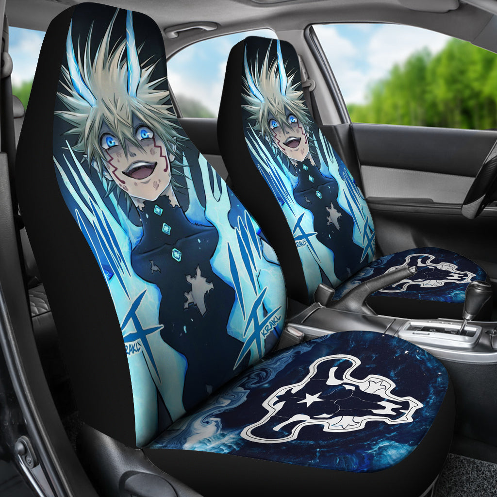 Black Clover Car Seat Covers Luck Voltia Black Clover Car Accessories Fan Gift Ci122001