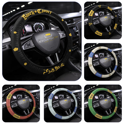 Black Clover Squads Anime Steering Wheel Cover - Universal Fit (15 Inch)