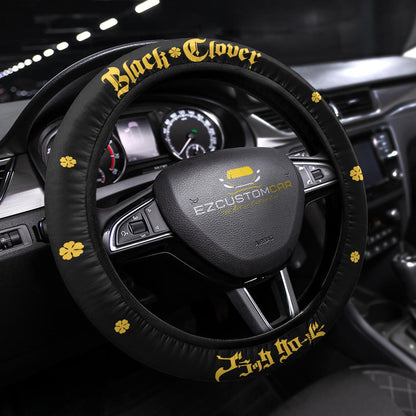 Black Clover Squads Anime Steering Wheel Cover - Universal Fit (15 Inch)