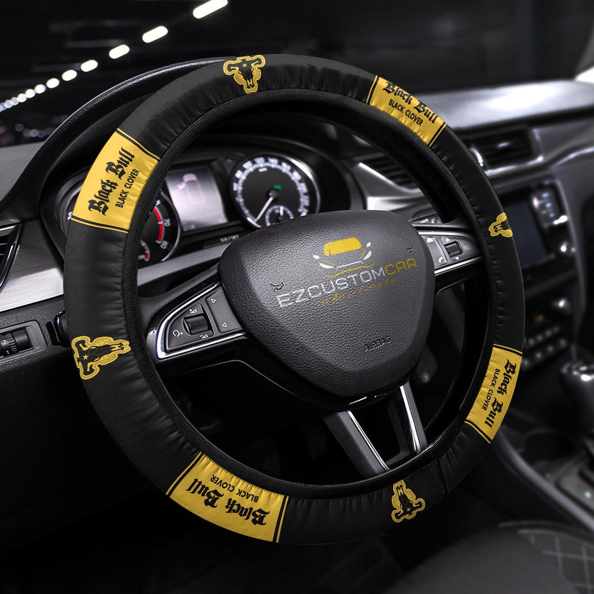 Black Clover Squads Anime Steering Wheel Cover - Universal Fit (15 Inch)