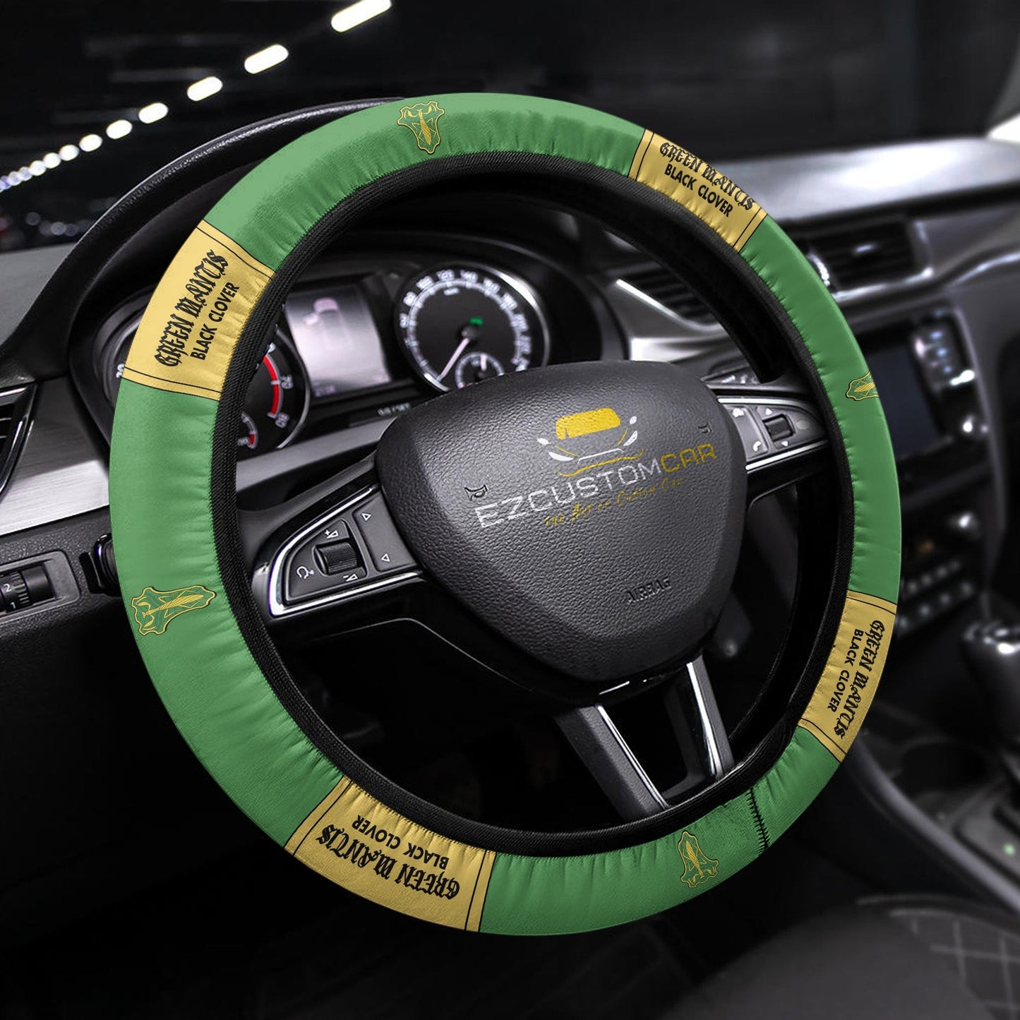 Black Clover Squads Anime Steering Wheel Cover - Universal Fit (15 Inch)