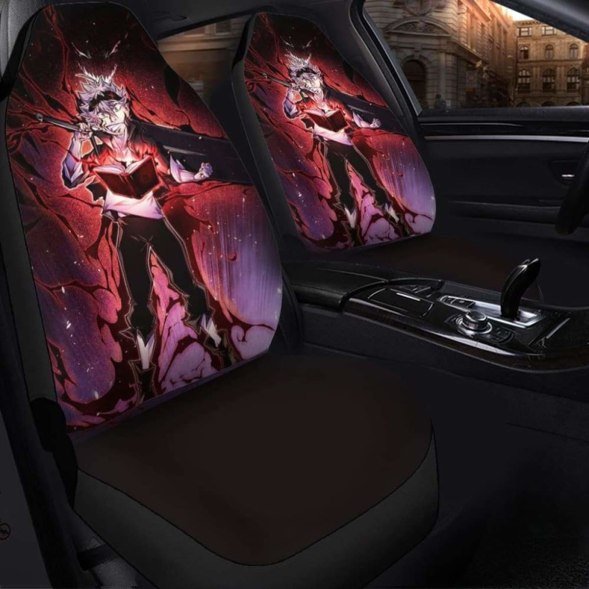 Black Clover Yuno Demon Seat Covers 101719 Universal Fit
