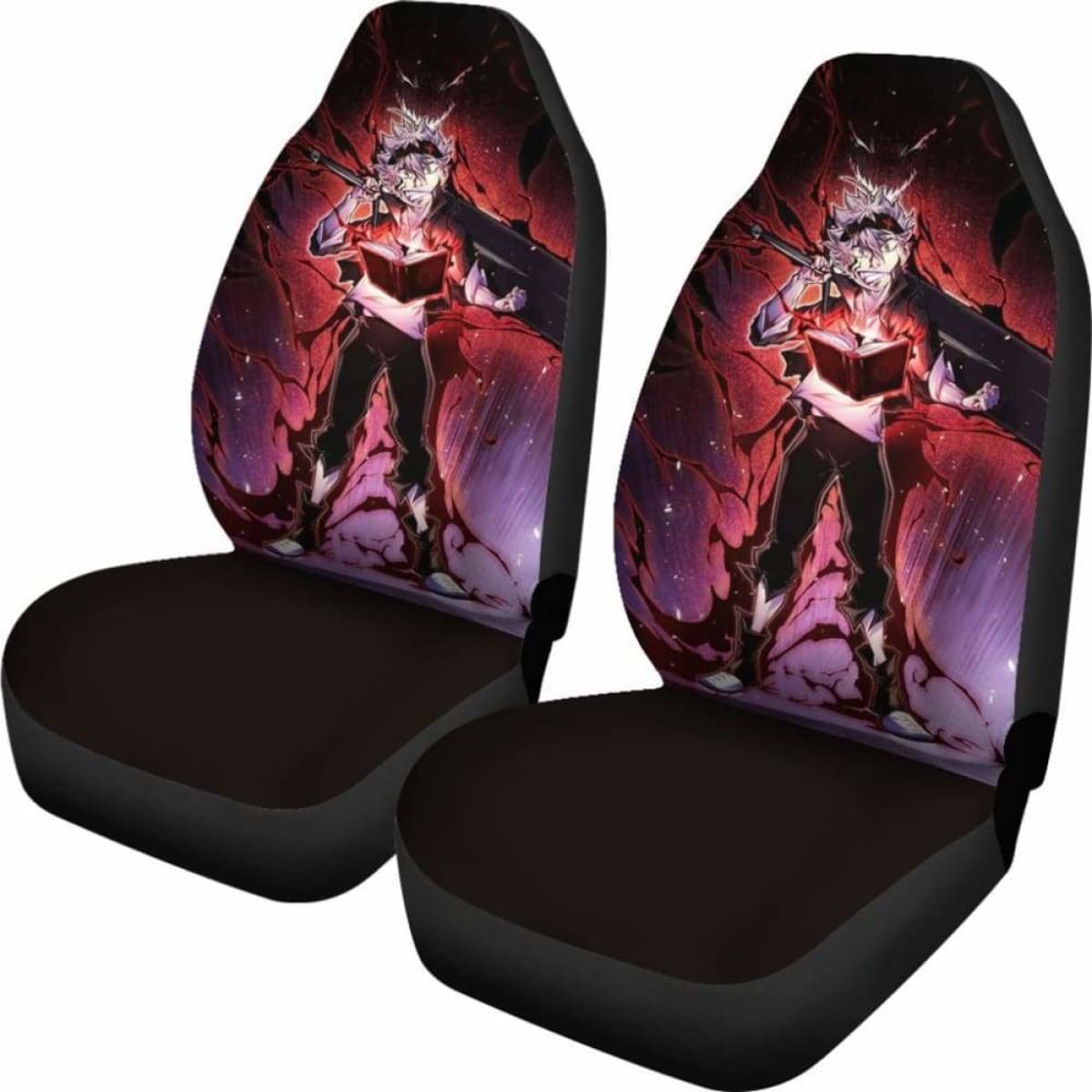Black Clover Yuno Demon Seat Covers 101719 Universal Fit