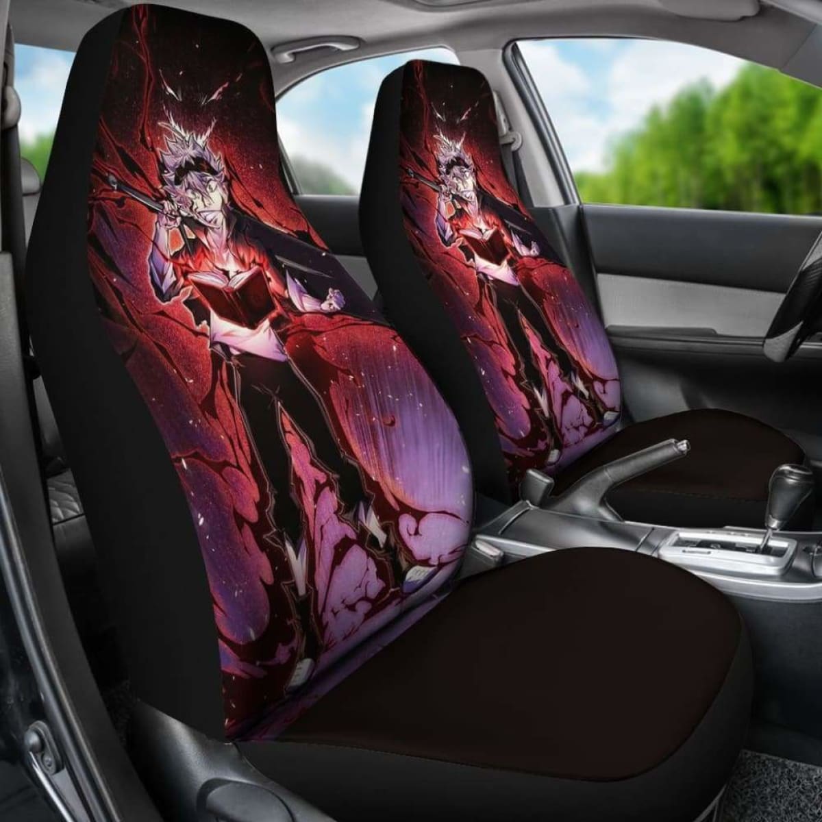 Black Clover Yuno Demon Seat Covers 101719 Universal Fit