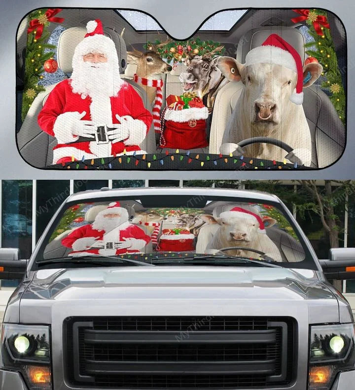 Black Hereford All Over Printed 3D Sun Shade