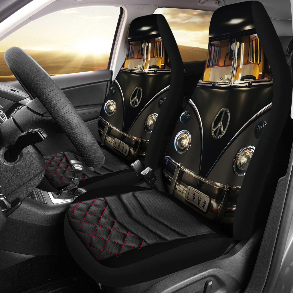 Black Hippie Car Seat Cover