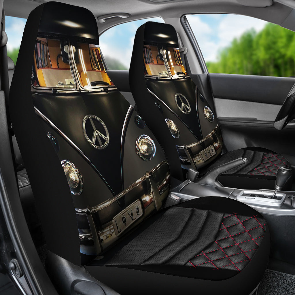 Black Hippie Car Seat Cover