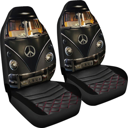 Black Hippie Car Seat Cover