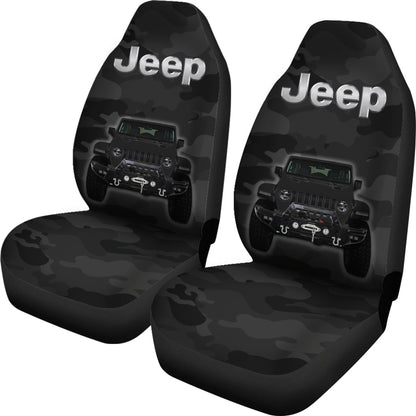 Black Jeep Camouflage Car Seat Covers