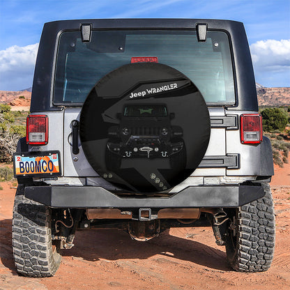 Black Jeep Car Spare Tire Cover