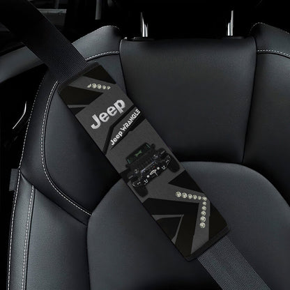 Black Jeep Car Seat Belt Cover Custom Car Accessories
