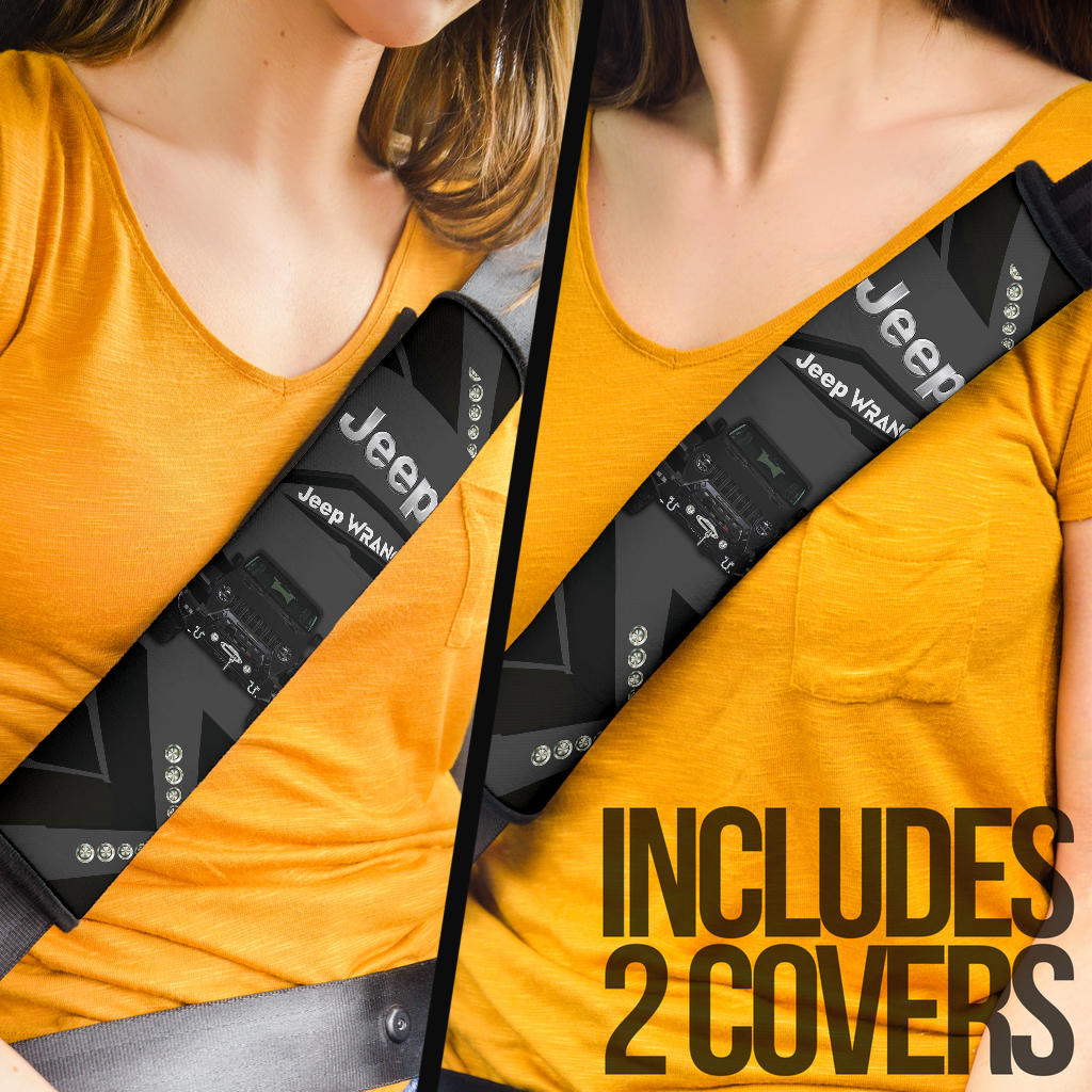 Black Jeep Car Seat Belt Cover Custom Car Accessories