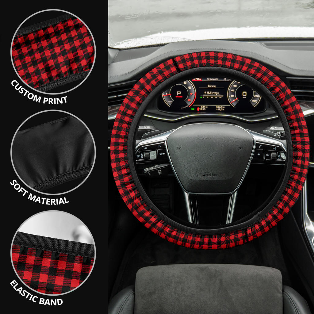 Black Karo Fashion Premium Car Steering Wheel Cover