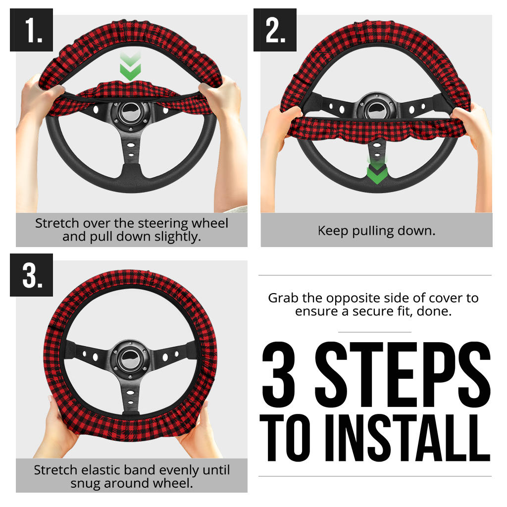 Black Karo Fashion Premium Car Steering Wheel Cover