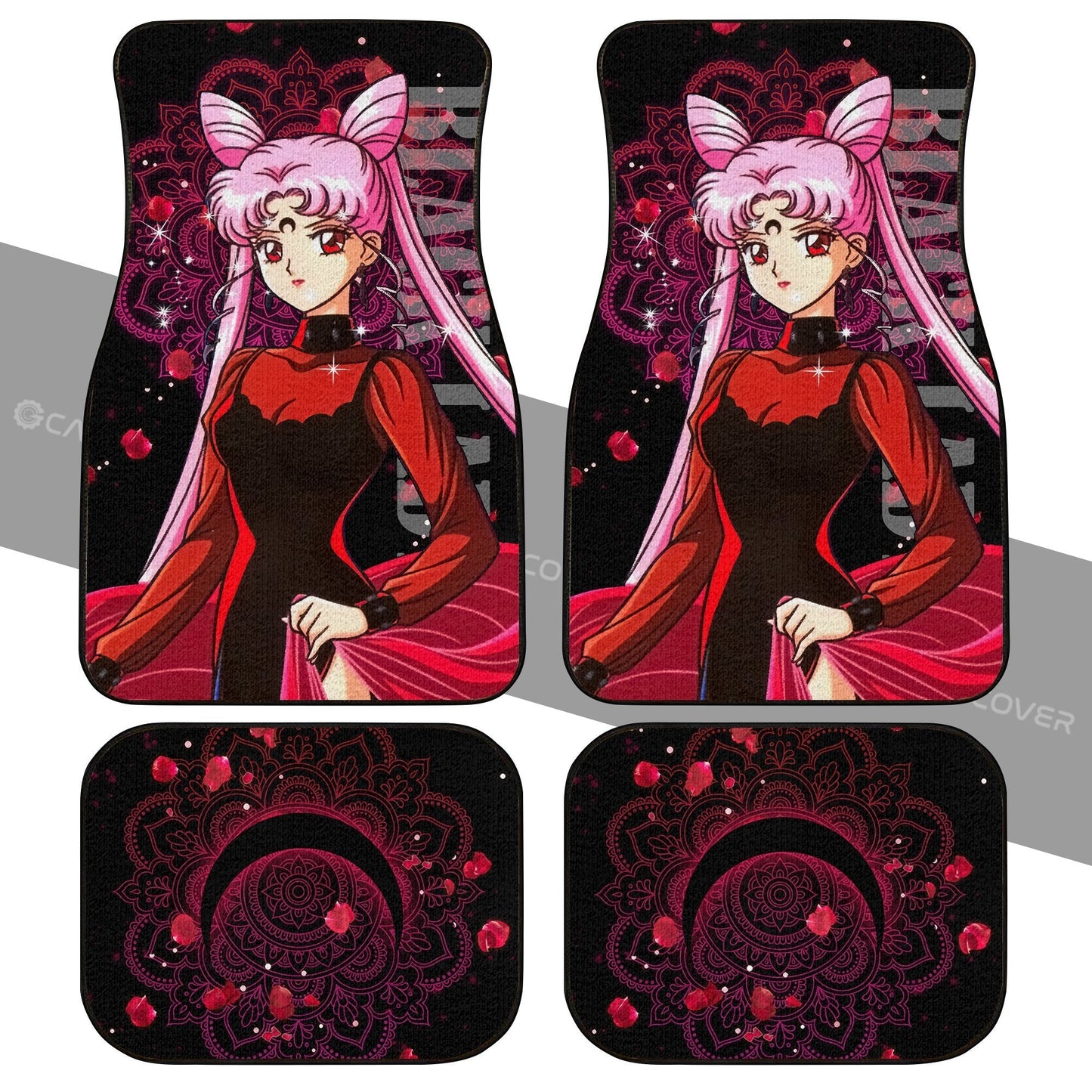 Black Lady Sailor Moon Car Floor Mats Custom Anime Car Accessories