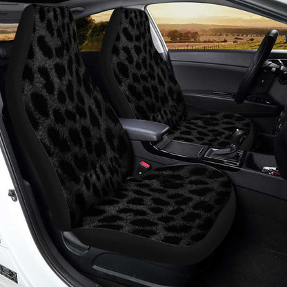 Black Leopard Print Car Seat Covers Print Custom Animal Car Accessories