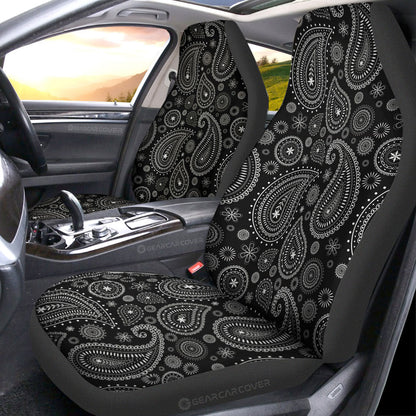 Black Paisley Pattern Car Seat Covers Custom Car Accessories